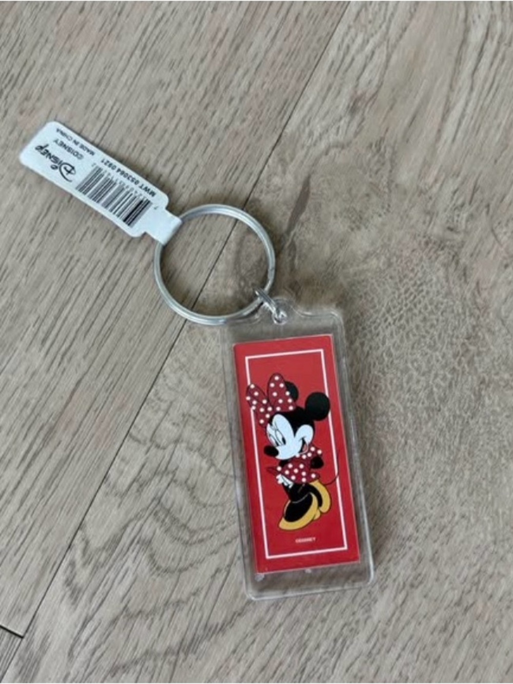 Disney Minnie Mouse Red and Black Acrylic Key Ring